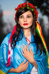 Image showing Portrait of young pretty Ukrainian woman