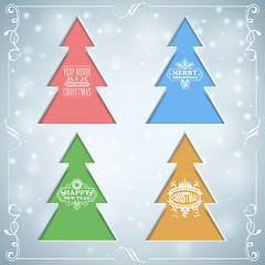 Image showing Christmas Background with Trees