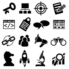 Image showing SEO Business Icon Set