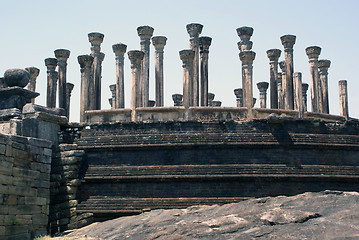 Image showing Wall and pillars