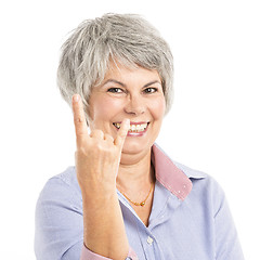 Image showing Funny elderly woman 