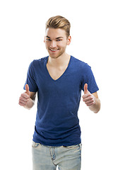 Image showing Young man with thumbs up