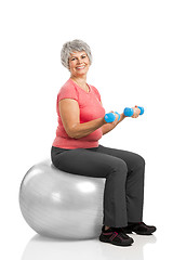 Image showing Fiitness old woman 