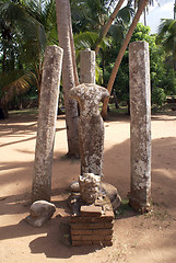 Image showing Buddha and pillars