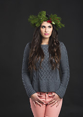 Image showing Cristmas fashion girl