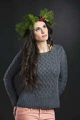 Image showing Cristmas fashion girl