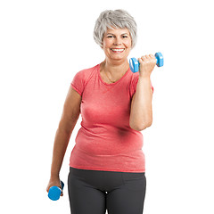 Image showing Fiitness old woman 