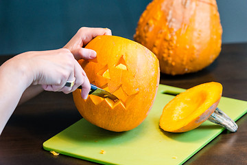 Image showing Halloween pumpkins