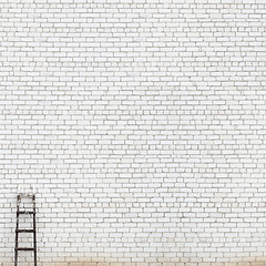 Image showing weathered huge brick wall background