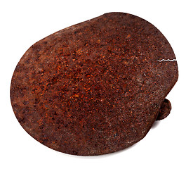 Image showing Old rusty cap of tincan