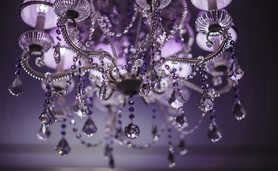 Image showing crystal Chandelier close to