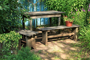 Image showing garden bench