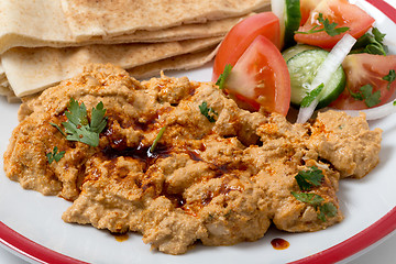 Image showing Circassian chicken meal closeup