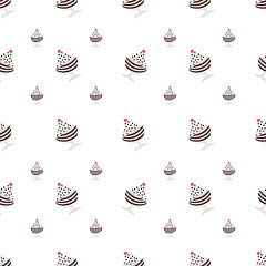 Image showing Vector background for chocolate ice cream in cup