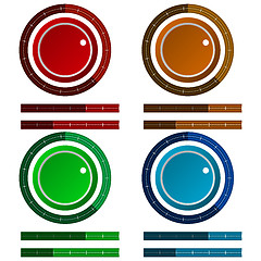 Image showing Vector icons for colored regulation switch scale