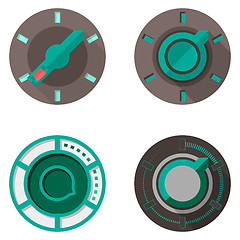 Image showing Flat vector icons for tumbler switches