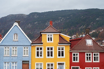 Image showing traditional houses in Bergen, Norway