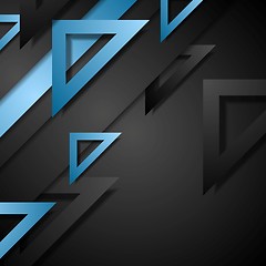 Image showing Dark corporate geometric background