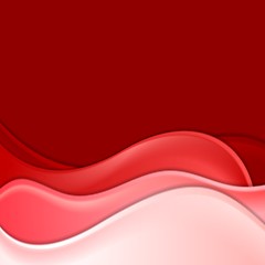 Image showing Red elegant waves vector backdrop
