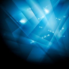 Image showing Dark blue shiny technology background