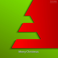 Image showing Christmas tree. Vector Illustration.