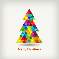 Image showing christmas tree in rainbow colors