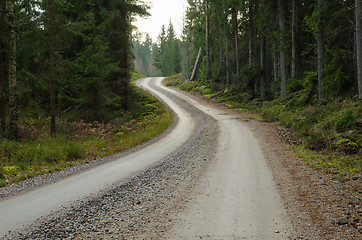 Image showing Winding gravel road