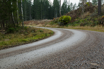 Image showing Gravel road bend