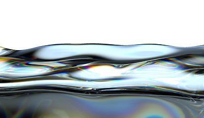 Image showing Liquid fuel splashes and waves isolated 