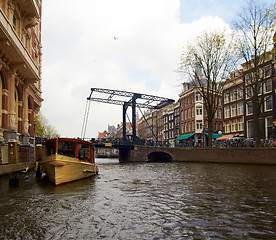 Image showing Bridge over canal in Amsterdam