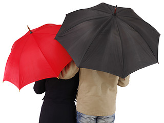 Image showing Couple with umbrella