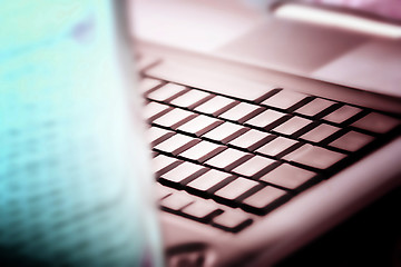 Image showing Modern and stylish laptop. 
