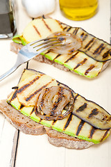 Image showing grilled vegetables on bread