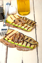 Image showing grilled vegetables on bread