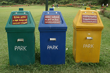 Image showing Rubish bins