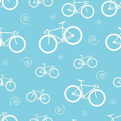 Image showing Seamless pattern with bicycle