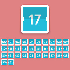 Image showing Calendar icon set