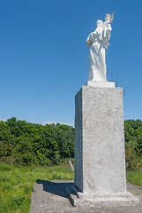 Image showing Sculpture of Mother with child, Baltysk. Russia