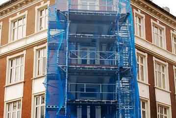 Image showing restoration facade of old house