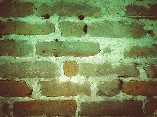 Image showing Retro look Brick wall