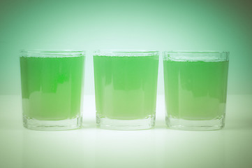 Image showing Retro look Green apple juice