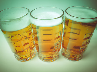 Image showing Retro look Lager beer