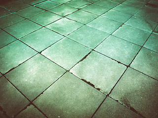 Image showing Retro look Concrete pavement