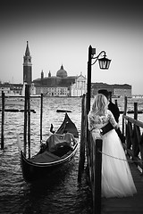 Image showing Just Married in Venice.