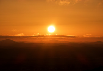 Image showing Sunrise Orange Sky Background at Morning