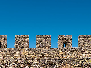 Image showing Ancient Stone Fortress Wall