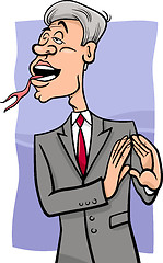 Image showing speaking with forked tongue cartoon