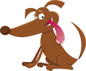 Image showing playful dog cartoon illustration