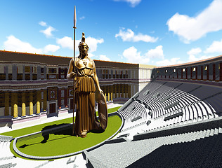 Image showing Athene statue