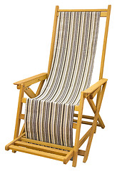 Image showing Wooden deckchair